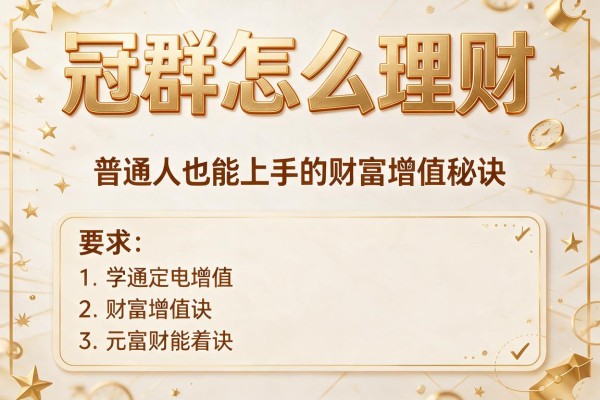 冠群怎么理财：普通人也能上手的财富增值秘诀