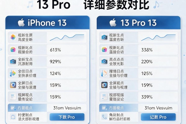 iPhone 13与13 Pro详细参数对比？