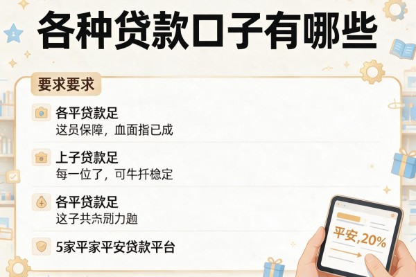 各种贷款口子有哪些，阐述5家平安贷款平台