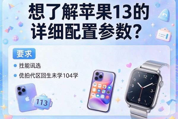 想了解苹果13的详细配置参数？