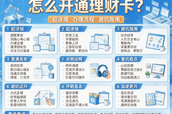 怎么开通理财卡？超详细办理流程及避坑指南
