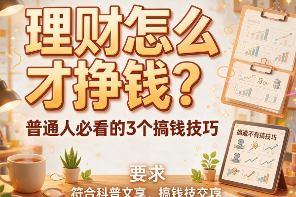 理财怎么才挣钱？普通人必看的3个搞钱技巧